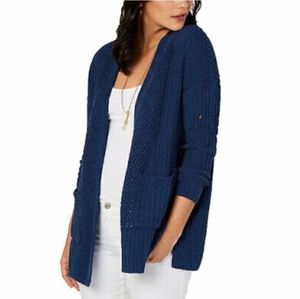 EUC Chenille Open Front Cardigan